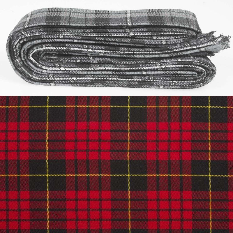 Wool Strip Ribbon in MacQueen Modern Tartan - 5 Strips, Choose Your Width