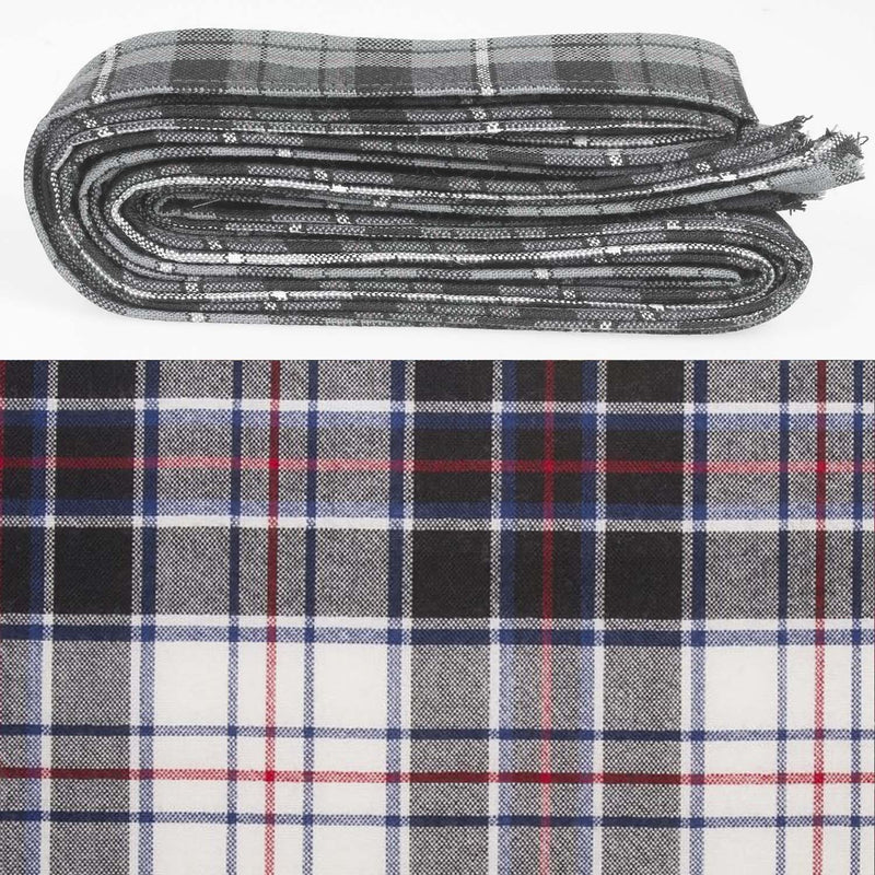 Wool Strip Ribbon in MacRae Dress Modern Tartan - 5 Strips, Choose Your Width