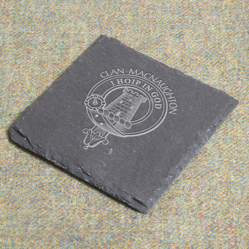 MacNaughton Clan Crest Slate Coaster