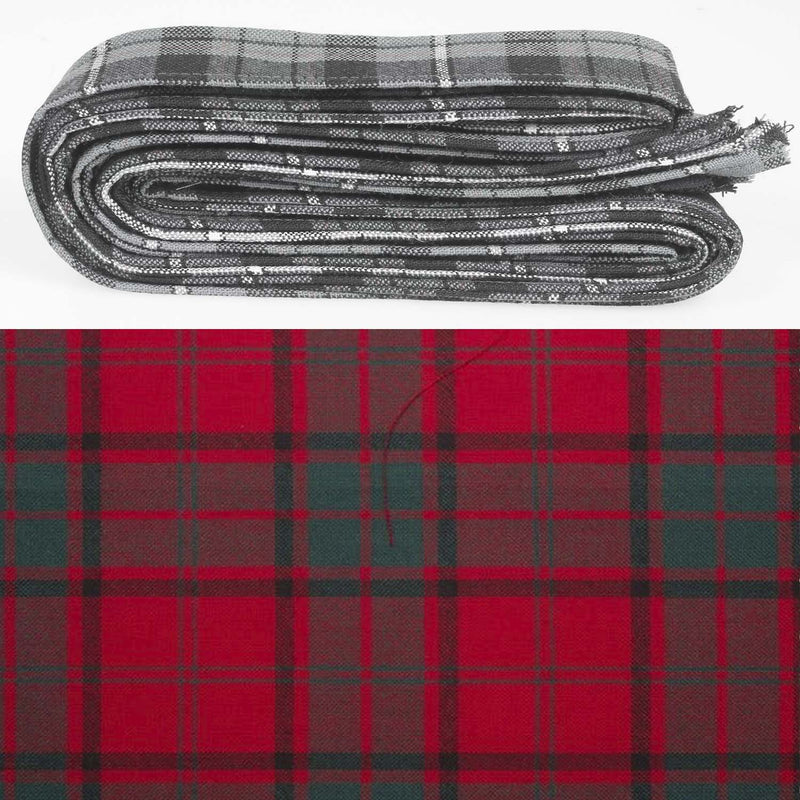 Wool Strip Ribbon in Maxwell Modern Tartan - 5 Strips, Choose Your Width