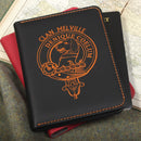 Melville Clan Crest Leather Passport Cover