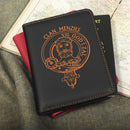 Menzies Clan Crest Leather Passport Cover