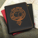 Mercer Clan Crest Leather Passport Cover