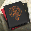 Moffat Clan Crest Leather Passport Cover