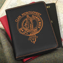 Montgomery Clan Crest Leather Passport Cover