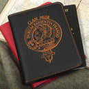 Muir Clan Crest Leather Passport Cover