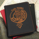 Munro Clan Crest Leather Passport Cover