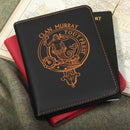 Murray Clan Crest Leather Passport Cover