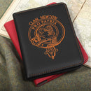 Newton Clan Crest Leather Passport Cover