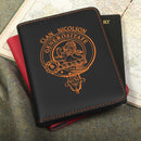 Nicolson Clan Crest Leather Passport Cover