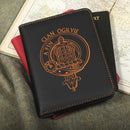 Ogilvie Clan Crest Leather Passport Cover