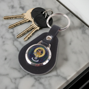 Clan Crest Real Leather Key Fob (Round)