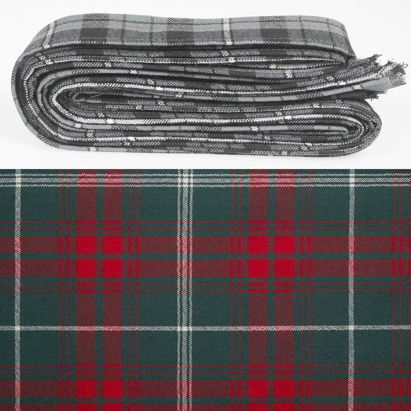 Wool Strip Ribbon in Prince of Wales Tartan - 5 Strips, Choose Your Width