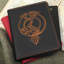 Paisley Clan Crest Leather Passport Cover