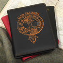 Paterson Clan Crest Leather Passport Cover