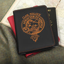 Pollock Clan Crest Leather Passport Cover