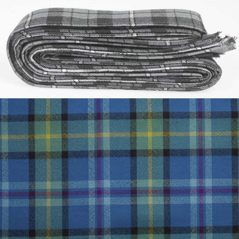 Wool Strip Ribbon in Renfrewshire Tartan - 5 Strips, Choose Your Width
