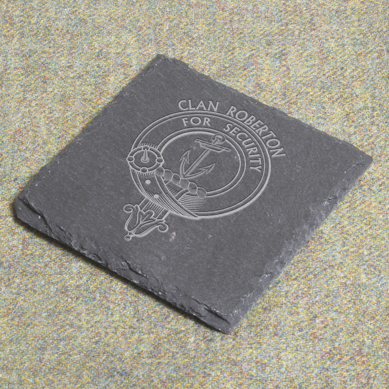 Roberton Clan Crest Slate Coaster
