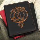 Roberton Clan Crest Leather Passport Cover