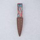 Heathergems Sgian Dubh with unique Heathergem handle, designed and created in Scotland, perfect for highland daywear.