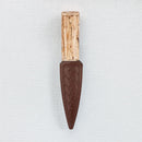Heathergems Sgian Dubh elegantly presented in a gift box with story card, showcasing its unique craftsmanship and design.