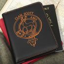 Scott Clan Crest Leather Passport Cover