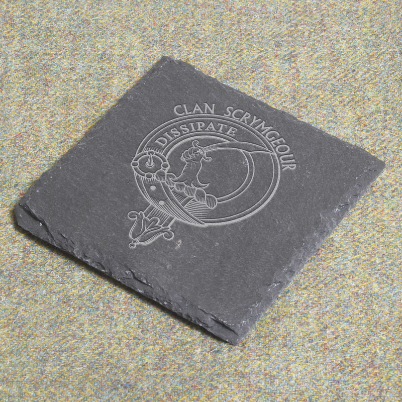 Scrymgeour Clan Crest Slate Coaster