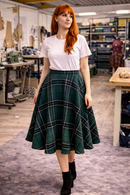 Full Lined Tartan Circle Skirt in MacLean Hunting Modern