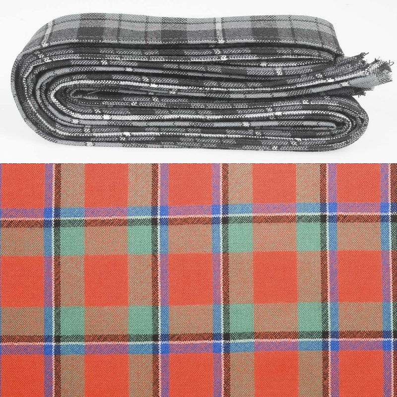 Wool Strip Ribbon in Sinclair Ancient Tartan - 5 Strips, Choose Your Width