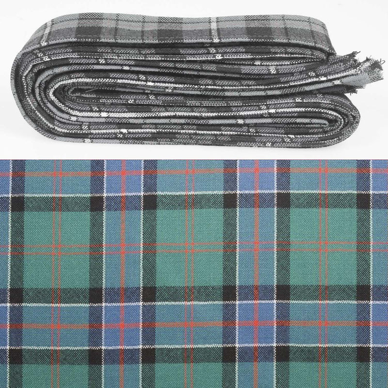 Wool Strip Ribbon in Sinclair Hunting Ancient Tartan - 5 Strips, Choose Your Width