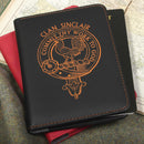 Sinclair Clan Crest Leather Passport Cover