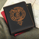 Somerville Clan Crest Leather Passport Cover