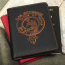 Spottiswood Clan Crest Leather Passport Cover