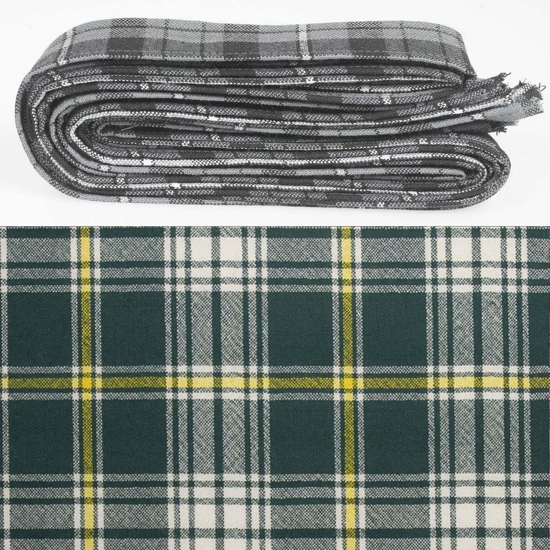 Wool Strip Ribbon in Saint Patrick Tartan - 5 Strips, Choose Your Width