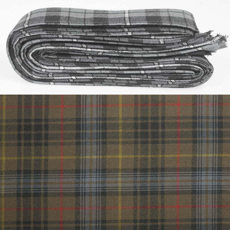 Wool Strip Ribbon in Stewart Hunting Weathered Tartan - 5 Strips, Choose Your Width