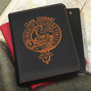 Stewart Clan Crest Leather Passport Cover