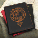 Strachan Clan Crest Leather Passport Cover
