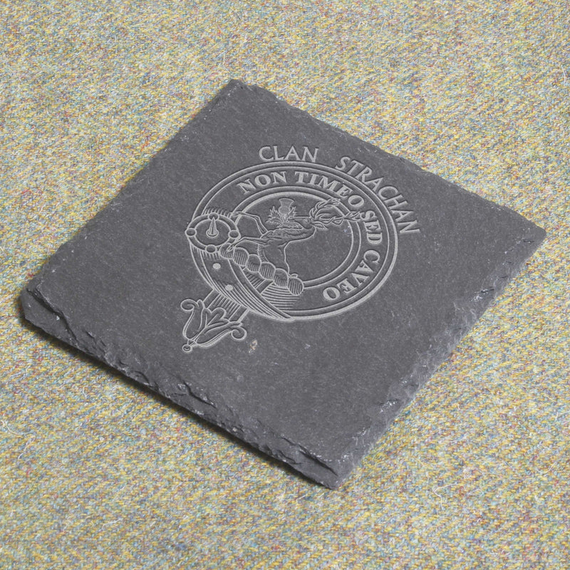 Strachan Clan Crest Slate Coaster