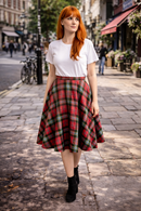Full Lined Tartan Circle Skirt in MacLean of Duart Modern