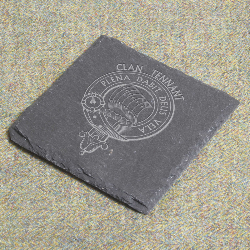 Tennant Clan Crest Slate Coaster