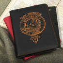 Thompson Clan Crest Leather Passport Cover