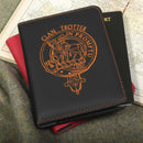 Trotter Clan Crest Leather Passport Cover
