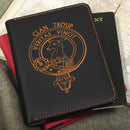 Troup Clan Crest Leather Passport Cover