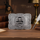 Clan Crest Belt Buckle - Celtic Border