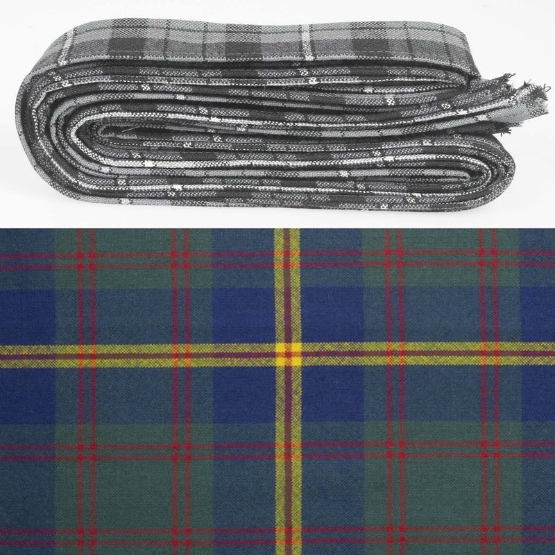 Wool Strip Ribbon in US Marines - Leathernecks Tartan - 5 Strips, Choose Your Width