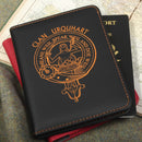 Urquhart Clan Crest Leather Passport Cover
