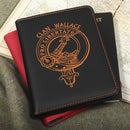 Wallace Clan Crest Leather Passport Cover