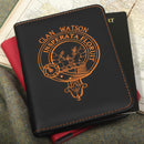 Watson Clan Crest Leather Passport Cover