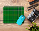Wexford Tartan Mouse Pad featuring a stylish tartan design, made with durable bonded polyester fabric and a comfortable rubber backing for stability during use.