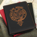 Wishart Clan Crest Leather Passport Cover